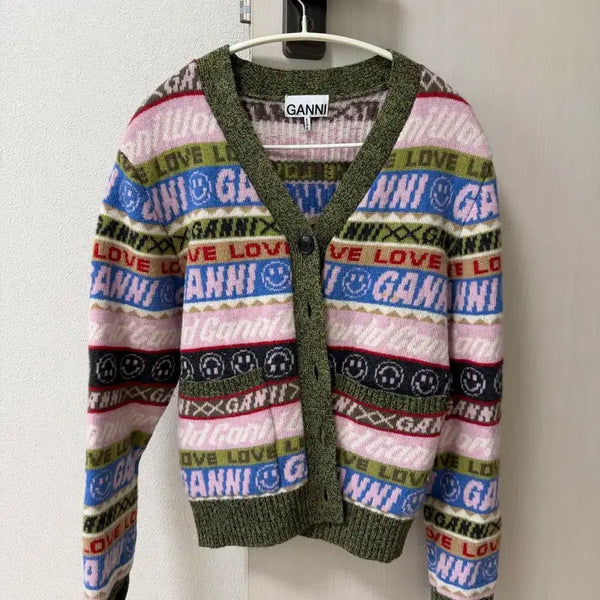 [BUNJANG] GANNI Graphic Logo Cardigan XS / 가니 그래픽 로고 가디건 xs