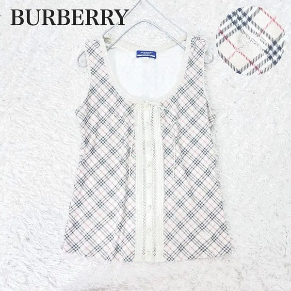 [BUNJANG] Burberry Blue Label Nova Check Sleeveless Top / 대대장) 버버리 블루라벨 노바체크 나시 민소매 슬리브리스