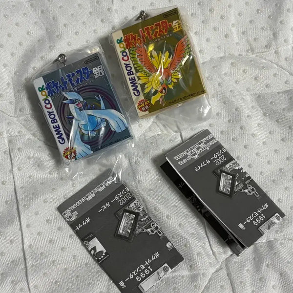 [BUNJANG] Pokemon Cartridge Keyring Gold Heart Gold Soul Silver Lugia Ho-Oh Keyholder / 포켓몬 카트리지 키링 금 은 하트골드 소울실버 루기아 칠색조 키홀더