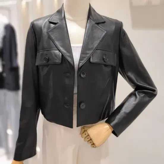 [BUNJANG] It Michaa Real Leather Lambskin Jacket / 잇미샤 포켓 리얼 레더 램스킨 자켓