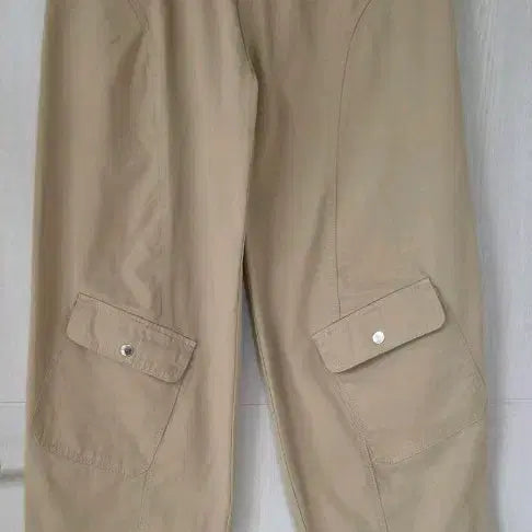 [BUNJANG] Beige Wide Cargo Pants / 와이드 카고팬츠 새상품