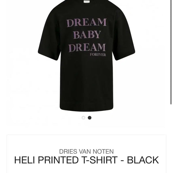 [BUNJANG] Dries Van Noten Heli Print T-Shirt Black / 드리스 반 노튼 헬리 프린팅 반팔티 블랙