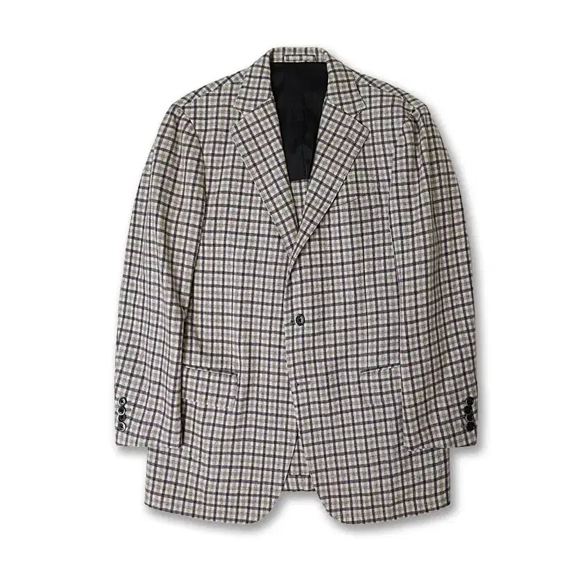 [BUNJANG] Lardini Modern Casual Check Wool Blazer / 라르디니 [Lardini] CMI 모던 캐주얼 체크 자켓 테일러드 자켓