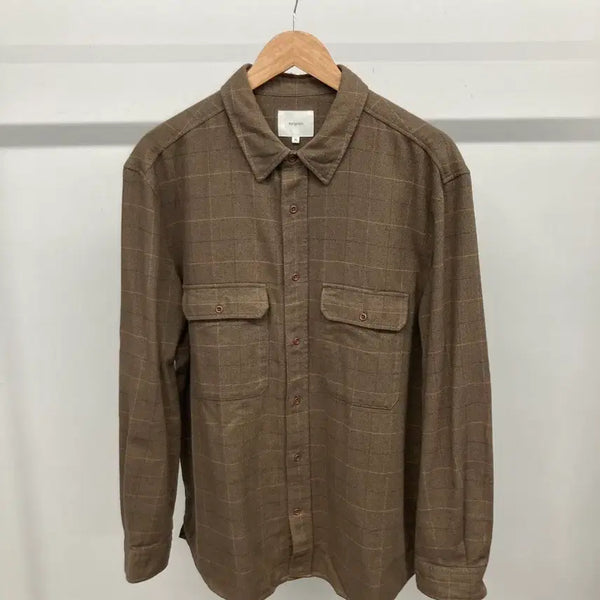 [BUNJANG] SERIES Epigram Herringbone Pattern Flannel Shirt / 시리즈 에피그램 헤링본 패턴 플란넬 셔츠 105