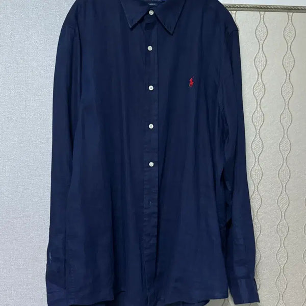 [BUNJANG] Polo Ralph Lauren Classic Fit Linen Shirt Navy / [L] 클래식핏 폴로 린넨 셔츠 네이비