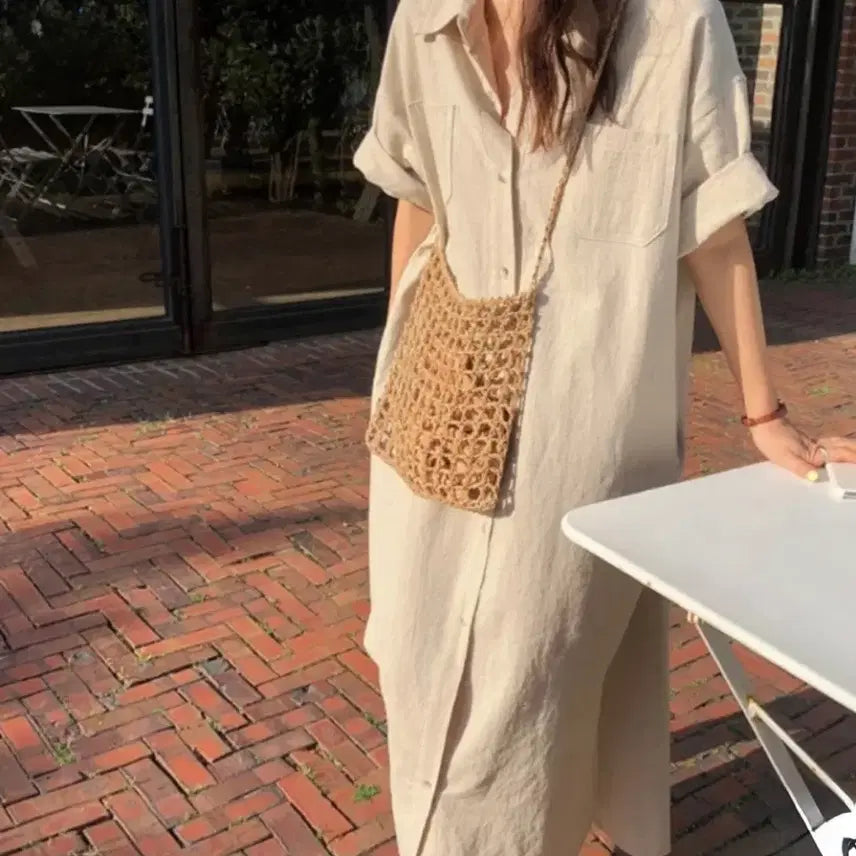 [BUNJANG] Ivory Long Dress (New) / 아이보리롱 원피스(새상품)