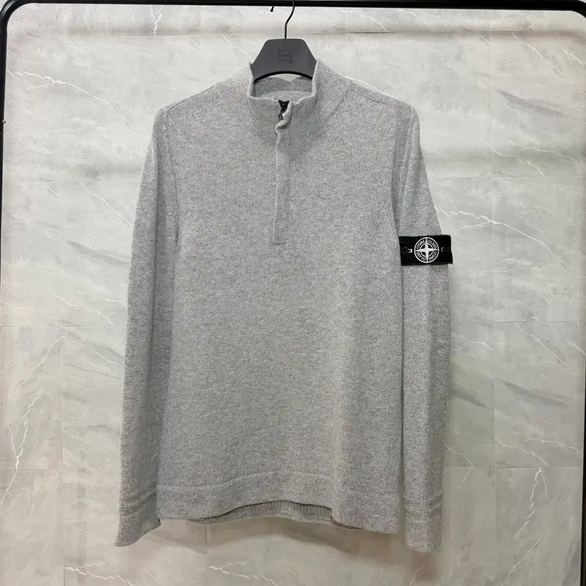 [BUNJANG] Stone Island Ghost Half-Zip Knit / 스톤아일랜드 고스트 하프집업 니트 [백화점판]