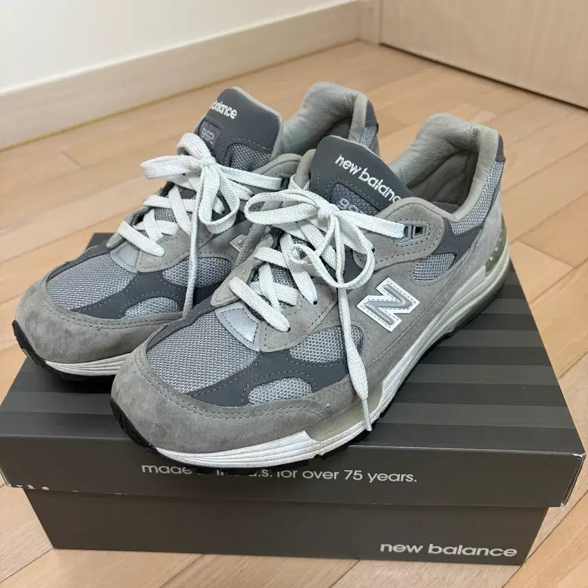 [BUNJANG] New Balance 992 Made in USA Grey D Standard Sneakers / 뉴발란스 992 메이드 인 USA 그레이 - D 스탠다드