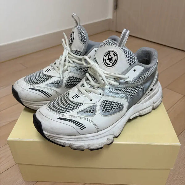 [BUNJANG] Axel Arigato Marathon Runner White Silver Sneakers / 악셀 아리가토 마라톤 러너 화이트 실버