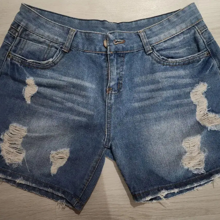 [BUNJANG] Distressed Denim Shorts / 청반바지 숏팬츠 찢청