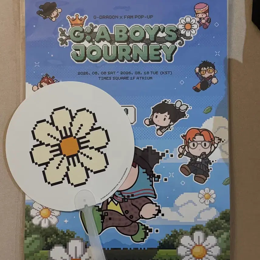 [BUNJANG] G-Dragon Popup Fan + Poster / 지드래곤 팝업 부채+포스터