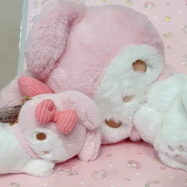 [BUNJANG] Sanrio My Melody "Rest Time" Plush & Mascot Set / 2022년 휴식시간 마이멜로디 인형 누이 마스코트 2점 세트