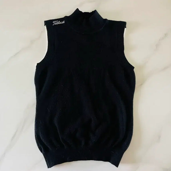 [BUNJANG] Titleist Black Golf Knit Vest (S) / [정품] 타이틀리스트 (Titleist) 블랙 골프 니트 조끼 / 베스트(S)