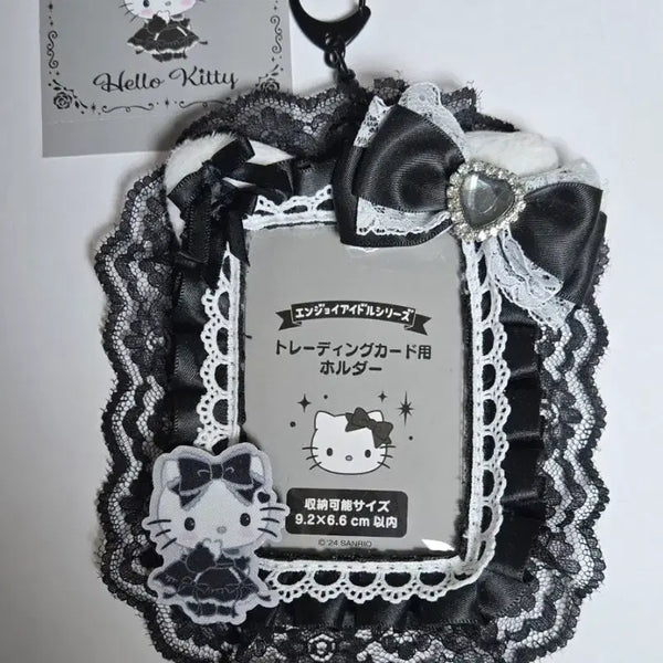 [BUNJANG] Sanrio Enjoy Idol Gothic Night Photocard Holder Hello Kitty / 산리오 엔조이 아이돌 고딕 나이트 포카홀더 헬로키티 고양이 레이스