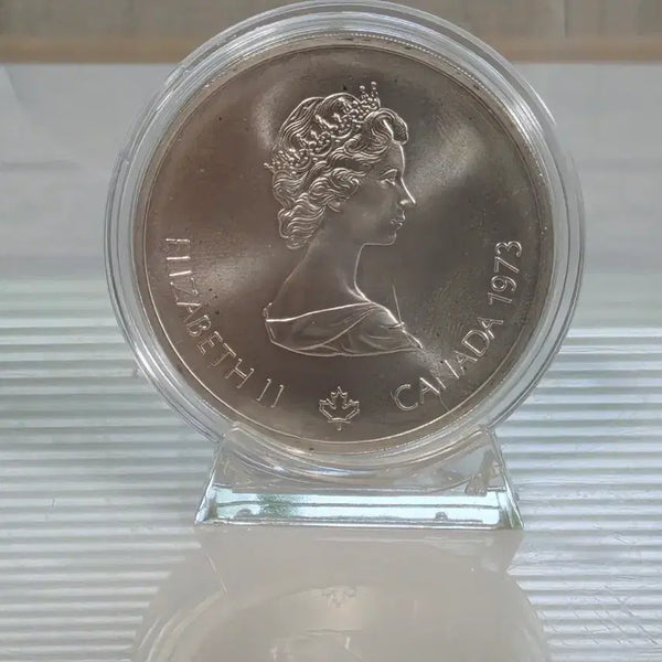 [BUNJANG] 1976 Montreal Olympics Large Silver Coin - 10 Dollars, World Map Series / 캐나다 1976년 몬트리올 올림픽 10달러대형은화,기념주화 / 올림픽시리즈-세계지도