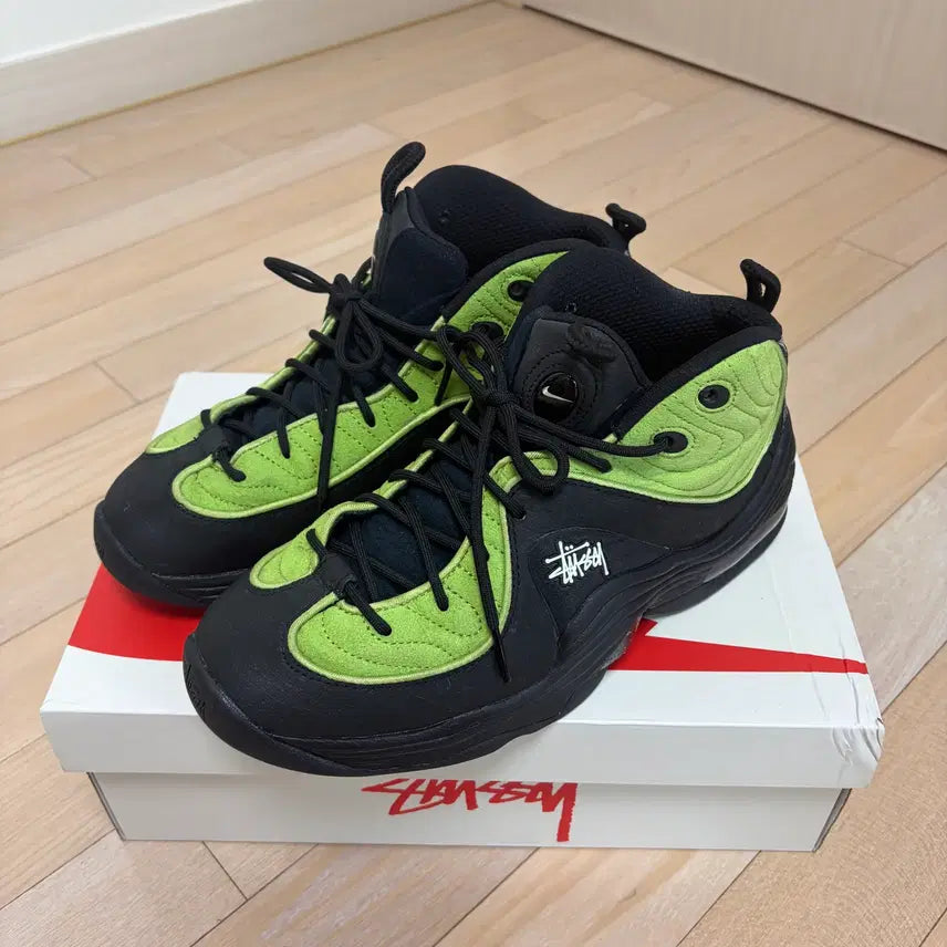 [BUNJANG] Nike x Stussy Air Penny 2 Vivid Green and Black / 나이키 x 스투시 에어 페니 2 비비드 그린 앤 블랙