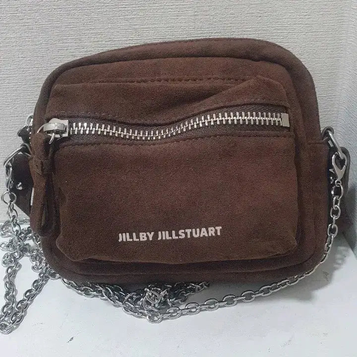 [BUNJANG] JILLSTUART New York Mini Suede Chain Crossbody Bag Brown / 질바이질스튜어트 미니  크로스백