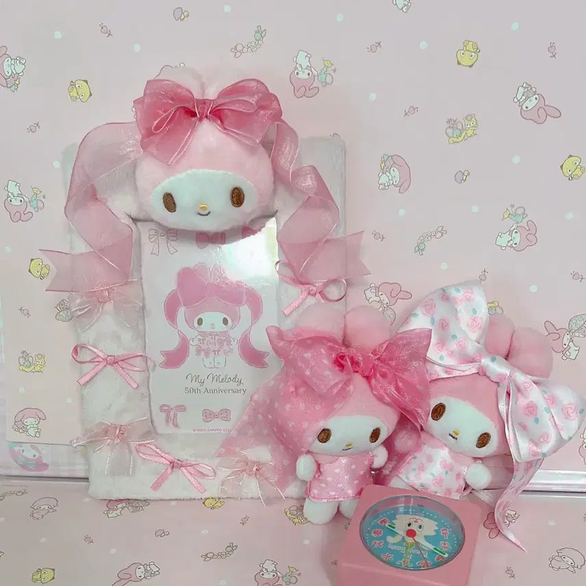 [BUNJANG] My Melody Ribbon Princess Series Frame & Secret Keyrings Set / 마이멜로디 리본공주 시리즈 액자 하나 시크릿키링 두개 모두 3점세트