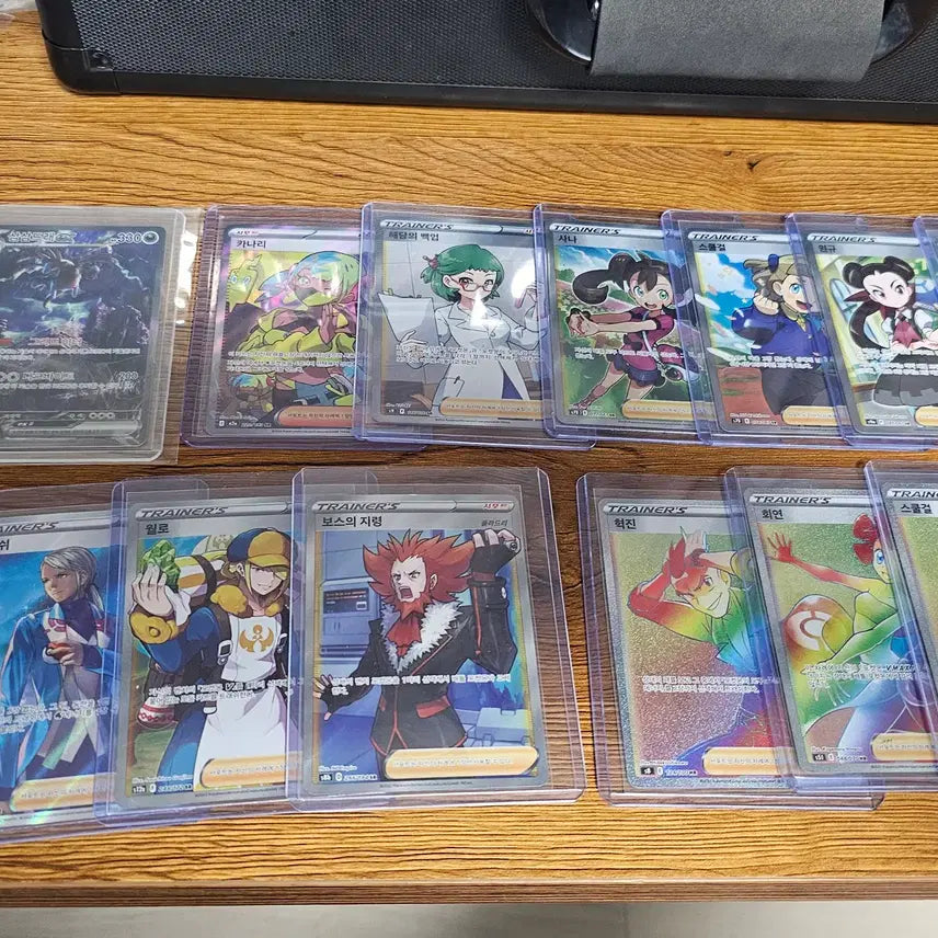 [BUNJANG] Pokemon Card Bundle Set: Sanandil SAR + 13 A-Grade Trainer Cards / 포켓몬카드 삼삼드래SAR + A급 앨범용 트레이너(서포터) 카드 13개 일괄