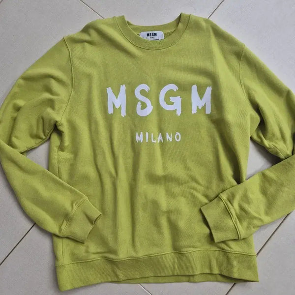 [BUNJANG] MSGM Sweatshirt Lime Green Size 105 / msgm 맨투맨 105