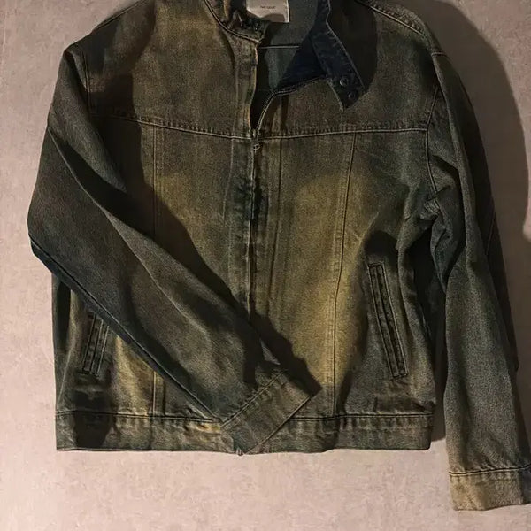 [BUNJANG] Dust Crop Biker Jacket / 더스트 크롭 바이커 자켓