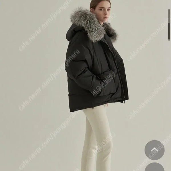 [BUNJANG] LeCormang Winter Fox Short Down Padding Black / 르꼬르망 한파 폭스 숏 다운 패딩 블랙