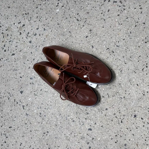 [BUNJANG] Zac Posen Leather Sneakers Brown / 자크 솔로비에 가죽 스니커즈
