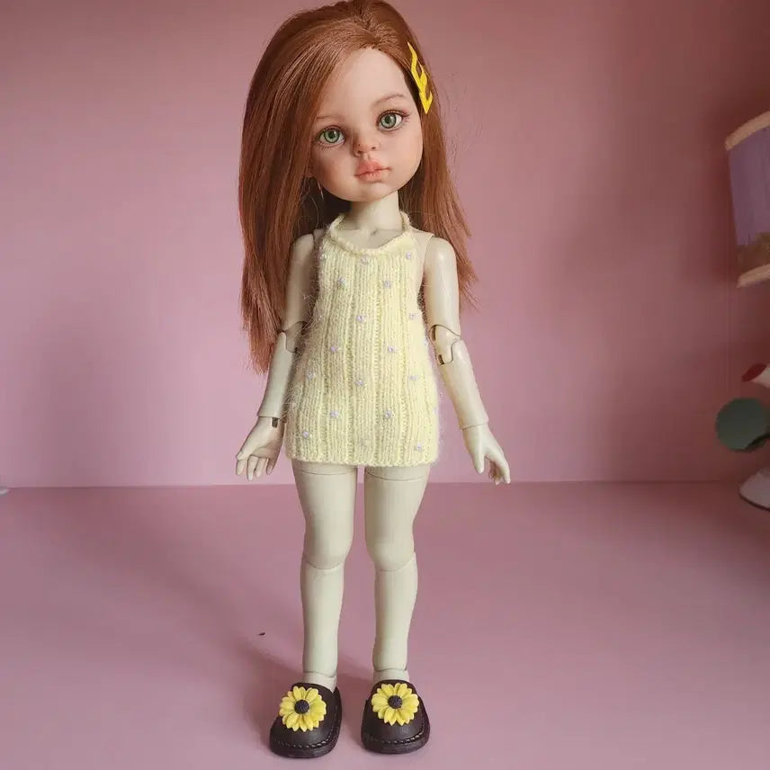 [BUNJANG] Paola Reina Yellow Knit Dress / 파올라레이나옷