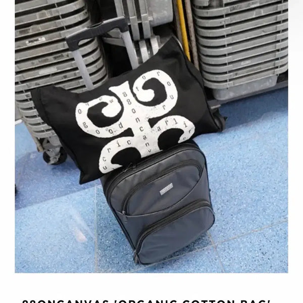[BUNJANG] 88onCanvas Organic Cotton Bag Black / 88온캔버스 오가닉 코튼 백 블랙