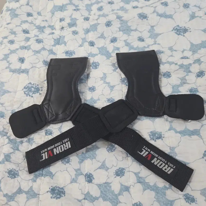 [BUNJANG] IronBig Leather Lifting Straps / 아이언빅 헬스 스트랩 리프팅 그립 블랙 소가죽 스트랩