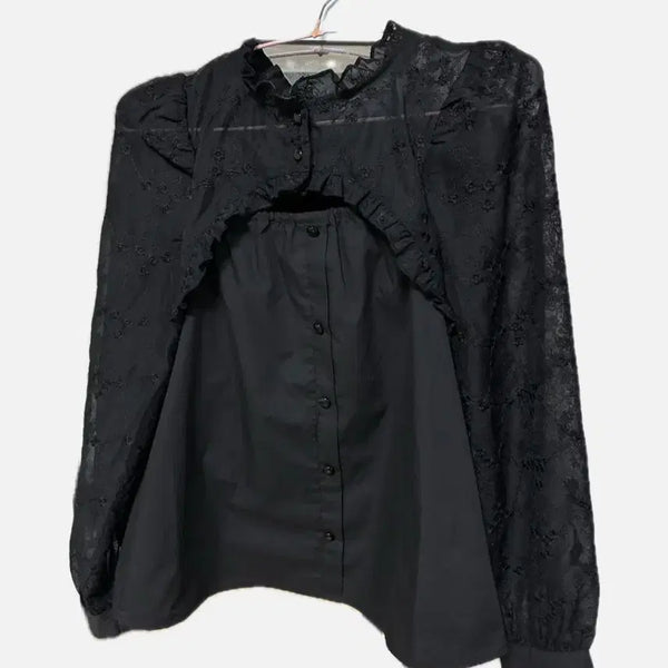 [BUNJANG] GRL Lace Blouse / grl 그레일 차이나 레이스 블라우스 일녀