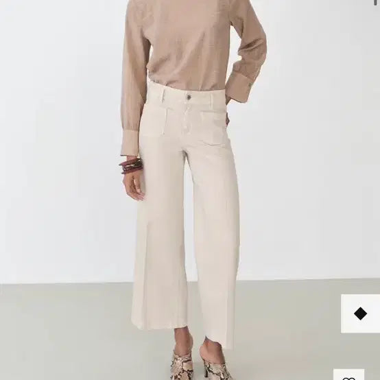 [BUNJANG] Mango Beige Denim Pants / [택 새상품] 망고 Mango 베이지 데님 팬츠