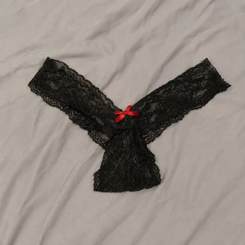 [BUNJANG] Black Lace Women's Panties / 중고 블랙 레이스 여자 팬티 (black) 여성