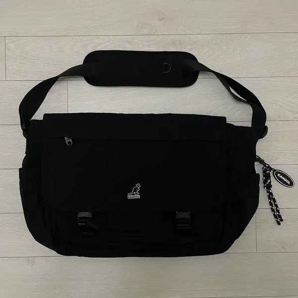 [BUNJANG] Kangol Messenger Bag Crossbody Shoulder Bag Black / (새상품) 캉골 메신저백 크로스백 숄더백 블랙