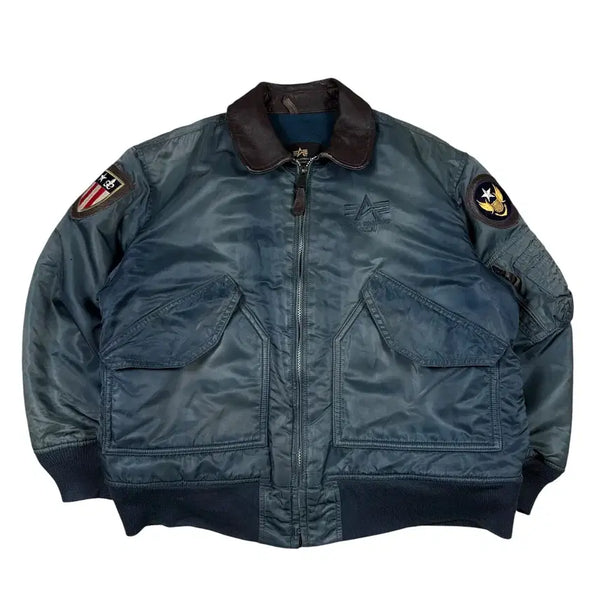 [BUNJANG] Alpha Industries CWU-45P MA-1 Bomber Jacket / 알파인더스트리 올드스쿨 CWU-45P MA-1 블루종