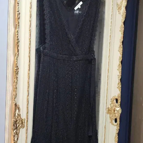 [BUNJANG] GGPX Black Lace BUSTIER Long Dress Size 55 / [GGPX 뷔스티에 블랙 레이스 롱 원피스]여리여리 여성미 뿜뿜55사이즈