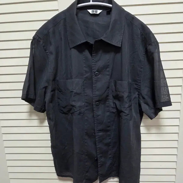 [BUNJANG] Uniqlo U Sheer Shirt Grey / 유니클로 U 진그레이 시스루 셔츠