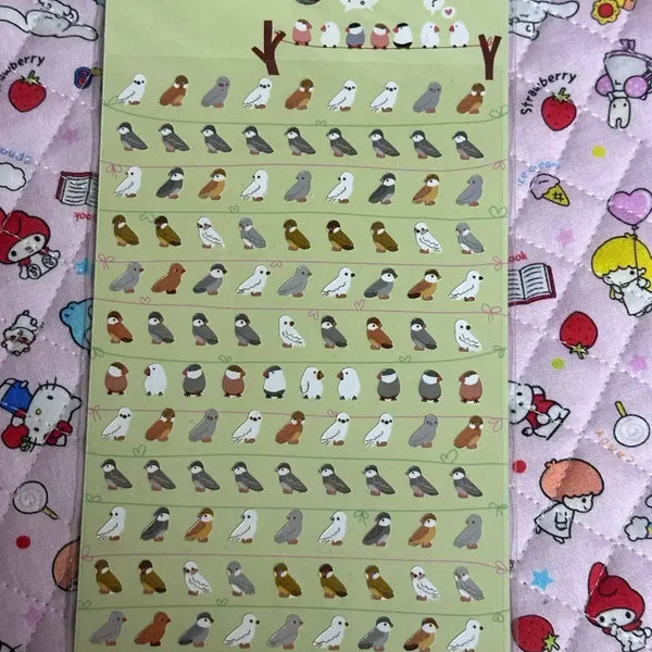[BUNJANG] Flat Stickers for Diary Decoration / 다꾸 납작 새 스티커