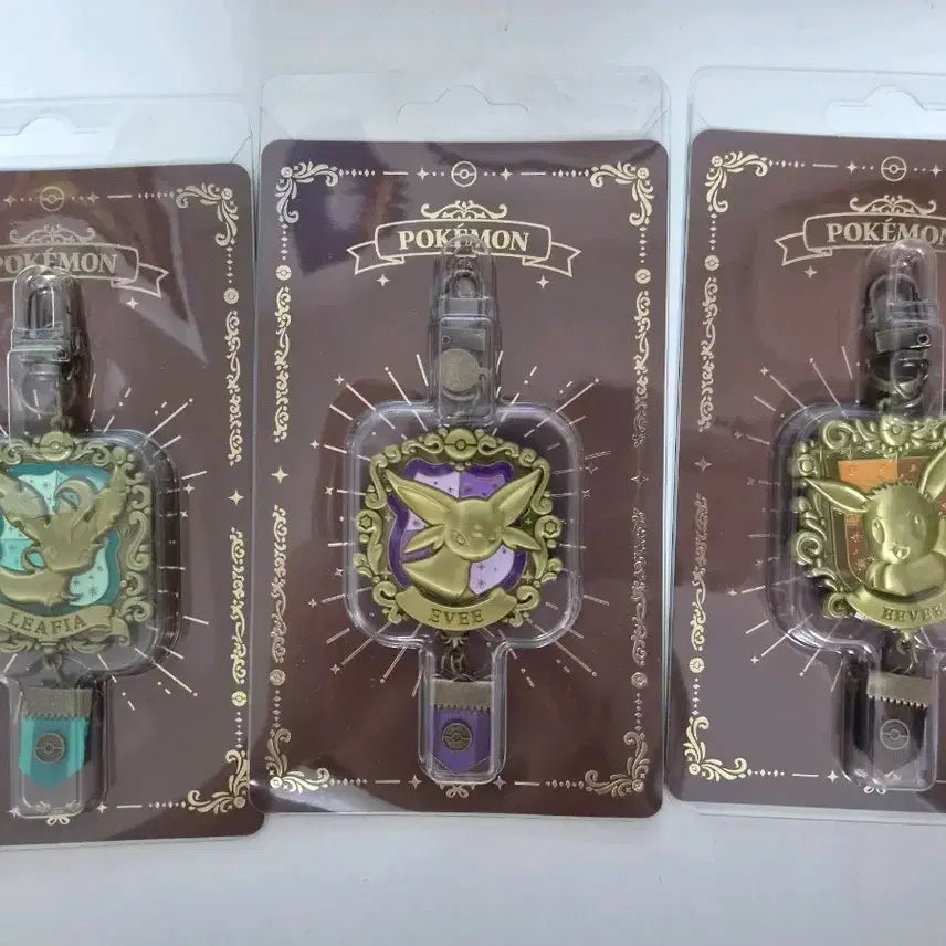 [BUNJANG] Pokemon Eevee Metal Keychain Set / 포켓몬스터 메탈 키링 이브이 에브이 림피아 3종세트