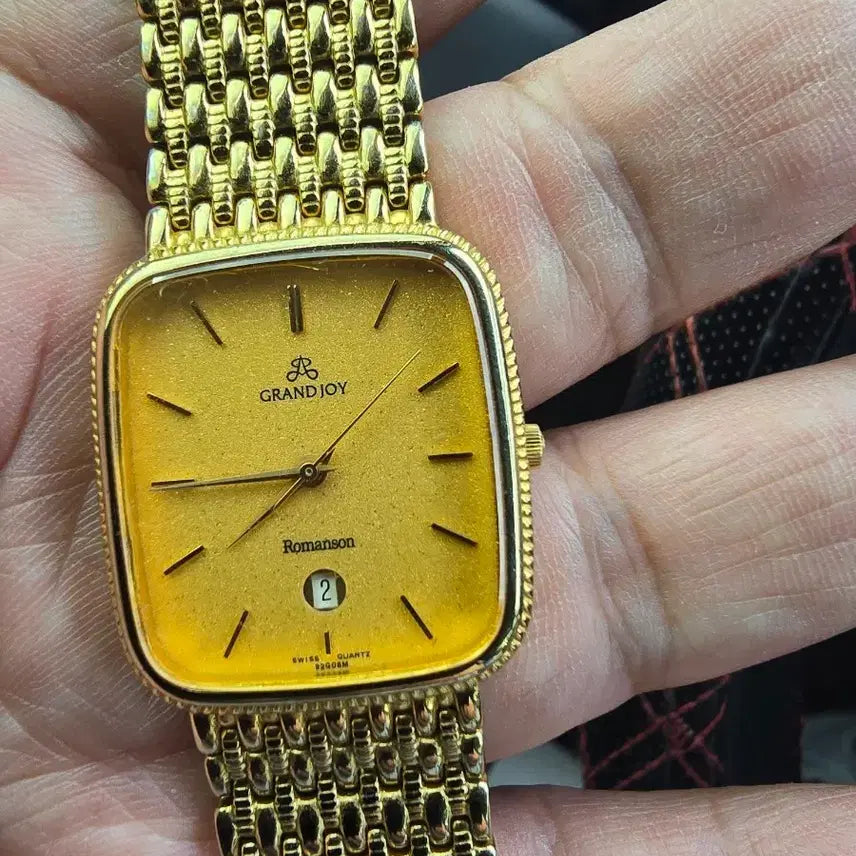 [BUNJANG] Romanson Grand Joy 18 Crown Gold Plated Watch / 로만손 그랜드 조이 18용두 금장 시계