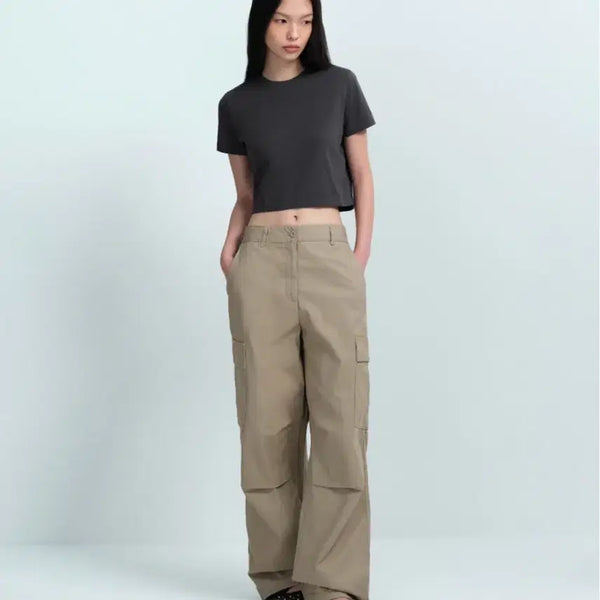 [BUNJANG] Musinsa Standard Women's Wide Cargo Pants Beige / 무신사 우먼즈 와이드 카고 팬츠 [베이지]