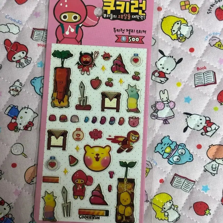 [BUNJANG] Cookie Run Strawberry Jelly Sticker Pack / 쿠키런 젤리 스티커 딸기