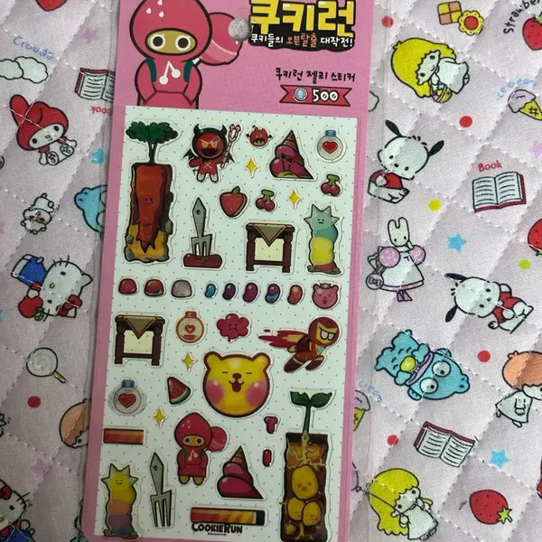 [BUNJANG] Cookie Run Strawberry Jelly Sticker Pack / 쿠키런 젤리 스티커 딸기