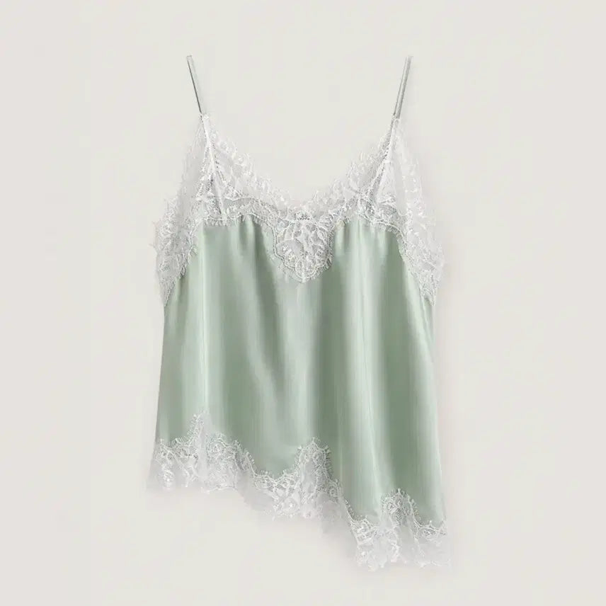 [BUNJANG] 320 Showroom Lace Mint Sleeveless Top / 320쇼룸 레이스 민트 나시