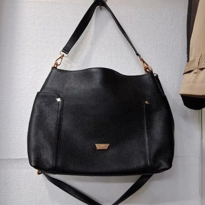 [BUNJANG] Daks Women's Leather Tote Bag Black / 닥스 여성  가죽 토트백 블랙