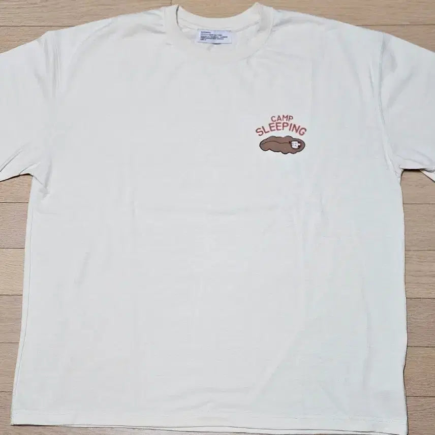 [BUNJANG] Partimento Camp Sleeping Short Sleeve T-Shirt Cream / 파르티멘토 캠프 슬리핑 반팔 티셔츠 크림