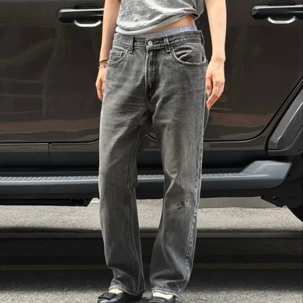 [BUNJANG] Levi's 505 Black Denim Regular Straight Fit Jeans 32x30 / 리바이스 505 흑청 데님 32x30