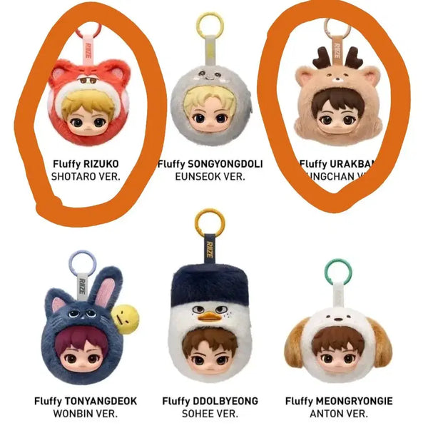 [BUNJANG] RIIZE POP MART Fluffy Mini Pouch Face Keyring / 라이즈 팝마트 플러피 미니 파우치 페이스키링 원가양도 리즈코 우락밤