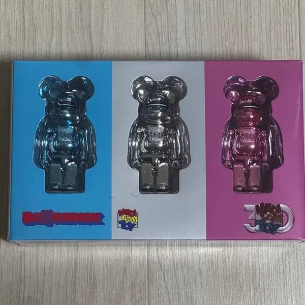 [BUNJANG] Medicom Toy BE@RBRICK 30th Anniversary Chrome 3-Set / 메디콤토이 베어브릭 30주년 크롬 3종 세트