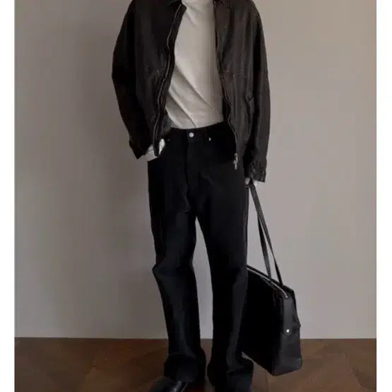 [BUNJANG] YOUTH Washed Leather Blouson Jacket / 유스 워시드 레더 블루종 (판매 혹은 작은 사이즈로 교환)